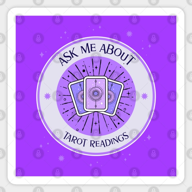 Ask me about tarot readings for tarot reader Sticker by Witchy Ways